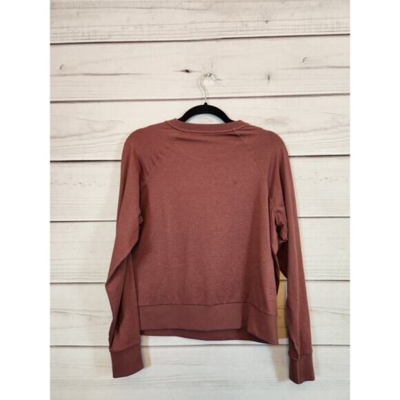 Vuori Women's Red Solid Crew Neck Long Sleeve Pullover Sweatshirt Size X-Small - Picture 2 of 7